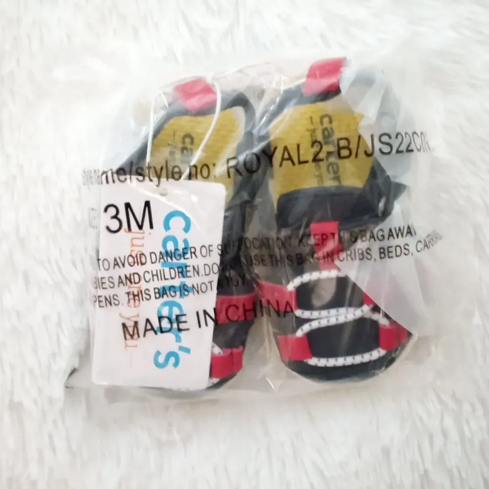 Carter's Just One You Baby Royal First Walker Sandals (Navy/Red) Size 3T - NEW!!